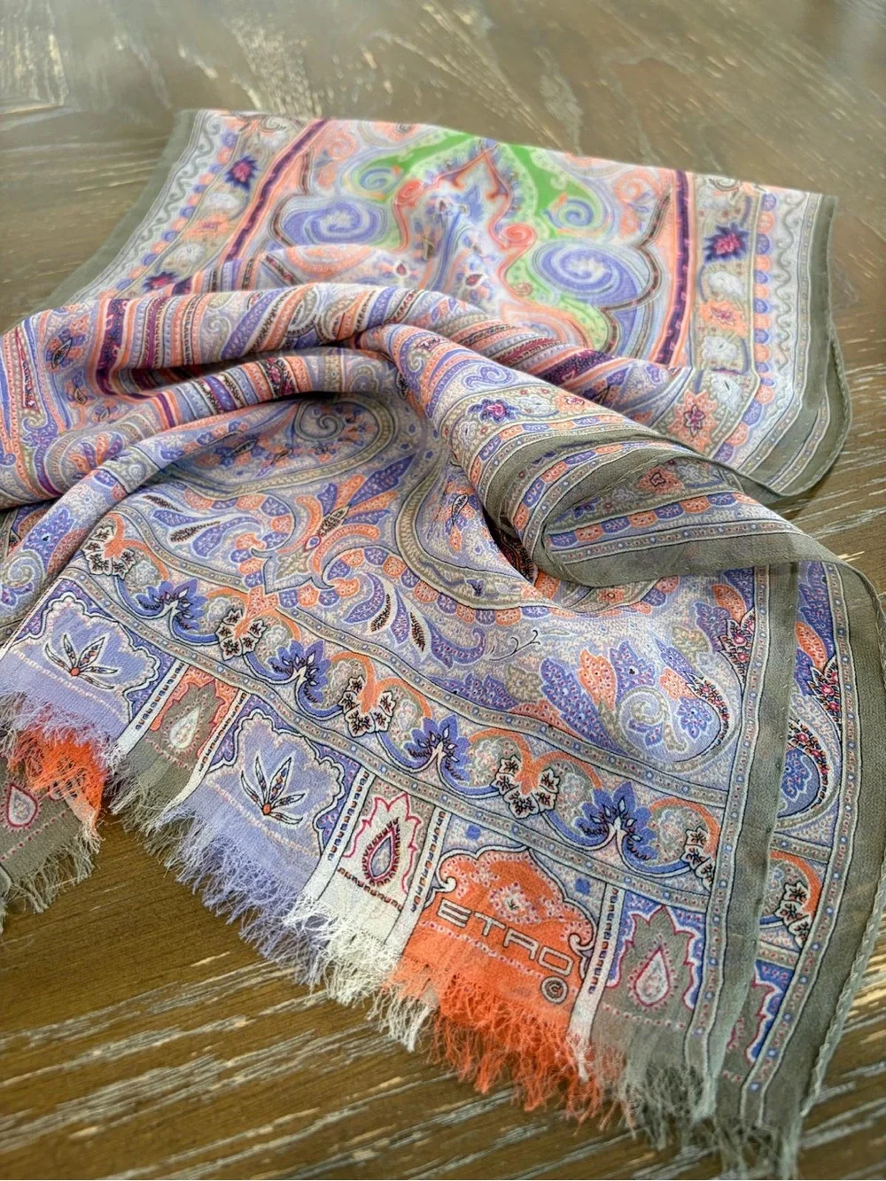 Etro Silk Shawl Multicolor Made in Italy
